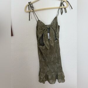 Boutique Olive Green Sleeveless Dress NWT